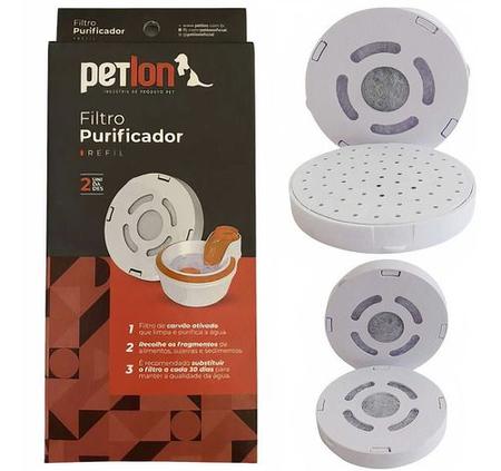Filtro Para Fonte Gatos Cães Petlon Refil Bebedouro Unid 02 Imagem de Filtro Para Fonte Gatos Cães Petlon Refil Bebedouro Unid 02