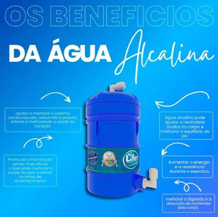 Imagem de Filtro Purificador de Água Alcalina Ionizada com Ozônio Gelada Preto 220v - Top Life