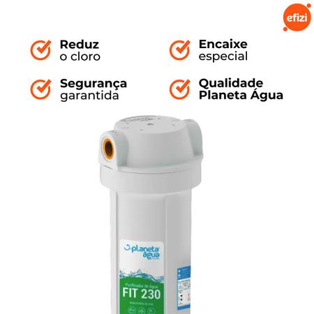 Imagem de Filtro purificador fit 230 9.3/4" reduz cloro planeta água