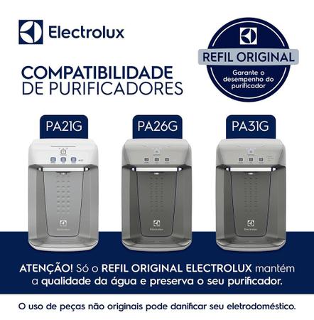 Imagem de Filtro/Refil Original para Purificador de Água Electrolux PA21G / PA26G / PA31G  Refil longa duração: troque a cada 12 meses