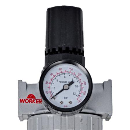 Filtro Regulador De Pressão 1/4' 10 Bar Worker - 427608 Imagem de Filtro Regulador De Pressão 1/4' 10 Bar Worker - 427608