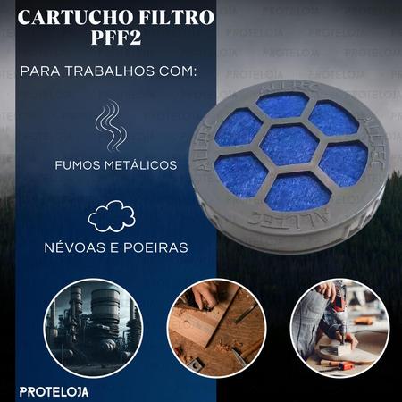 Imagem de Filtro Respirador Semi Facial pff2 de Proteção Poeira Névoa Pó