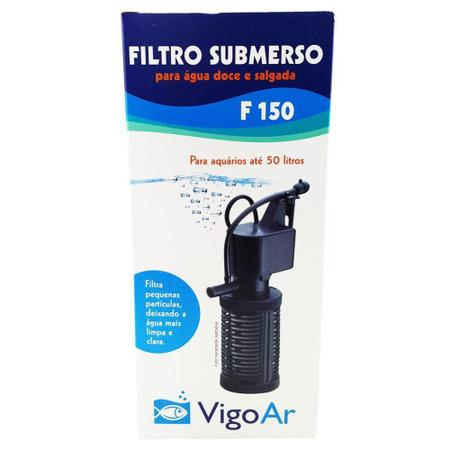 Imagem de Filtro Submerso F150 para Aquários até 50 litros Vigo Ar - Vigoar