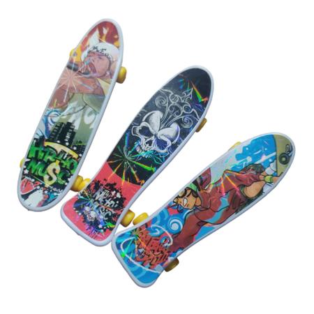 Mini Skate De Dedo Kit 3 Pares Brincando Fingerboard Radical