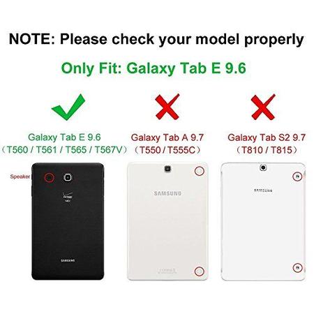 Imagem de Fintie Case para Samsung Galaxy Tab E 9.6, Proteção de canto Cobertura de suporte de visão multi-ângulo com bolso para Tab E Wi-Fi/Tab E Nook/Tab E Verizon 9,6 polegadas Tablet, Roxo