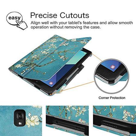Imagem de Fintie Folio Case para Samsung Galaxy Tab S3 9.7, Proteção de canto Tampa premium pu couro com suporte protetor S Pen Auto Sleep/Wake para Aba S3 9.7 (SM-T820/T825/T827), Blossom