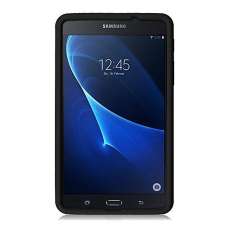 Imagem de Fintie Silicone Case para Samsung Galaxy Tab A 7.0, Honey Comb Series Light Weight Anti Slip Shock Proof Cover Kids Friendly para Galaxy Tab Um Tablet de 7 polegadas 2016 Versão (SM-T280/SM-T285), Preto