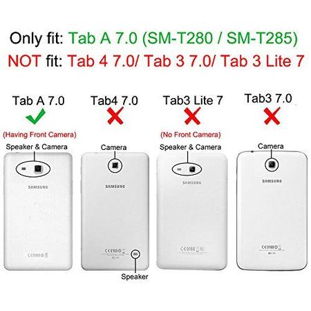 Imagem de Fintie Silicone Case para Samsung Galaxy Tab A 7.0, Honey Comb Series Light Weight Anti Slip Shock Proof Cover Kids Friendly para Galaxy Tab Um Tablet de 7 polegadas 2016 Versão (SM-T280/SM-T285), Preto