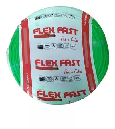 Fio Cabo Flexível 10,00mm 750v VERDE 100 METROS - FLEX FAST Imagem de Fio Cabo Flexível 10,00mm 750v VERDE 100 METROS