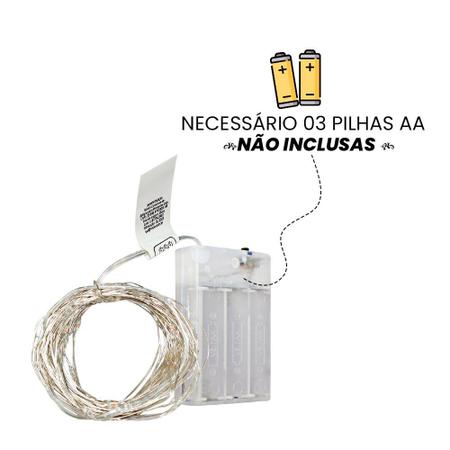 Imagem de Fio de Fada Led Rosa Decoração Cordão Luz com 10 Metros