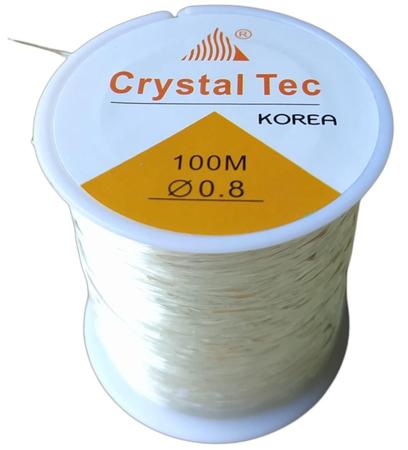 Fio De Nylon 0.4 Transparente 100mt - Crystal String - Carretel de