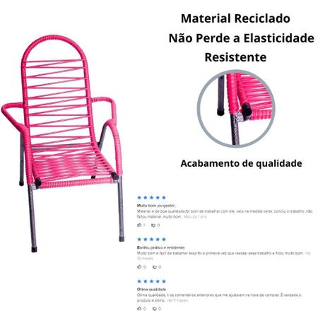 Imagem de Fio Plástico Cordão Liso Espaguete Enrolar Cadeira Rolo 2 Kg Cores Diversas