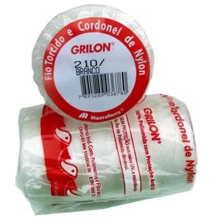 Fio Torcido Grilon Poliamida Branco 200g 210/008 Imagem de Fio Torcido Grilon Poliamida Branco 200g 210/008
