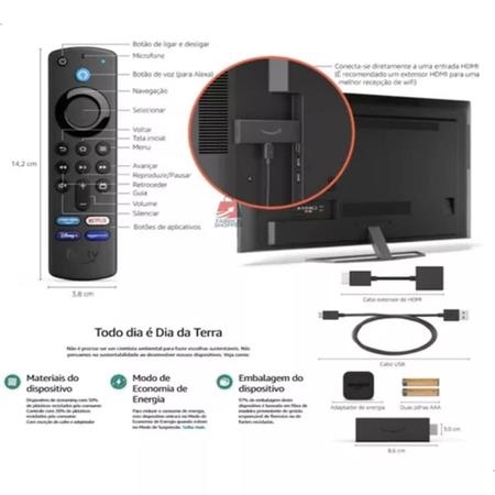 Imagem de Fire Tv Stick 3 Geração com Atalhos