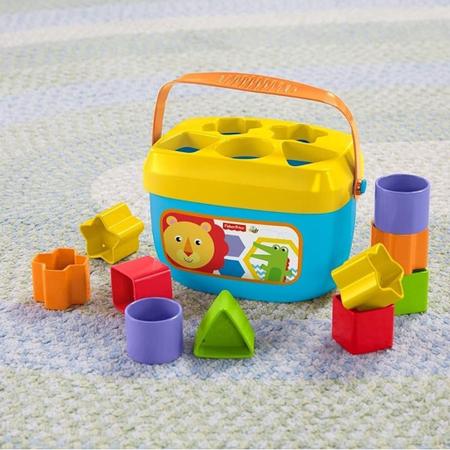 Imagem de Fisher Price Balde Primeiros Blocos Formas de Encaixar Brinquedo Educativo Ffc84 Mattel