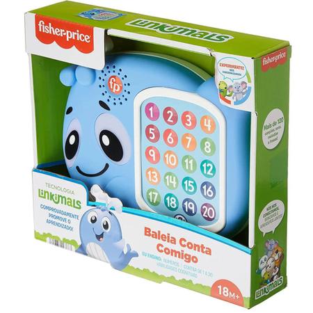 Baleia Conta Comigo Fisher-Price - Mattel HJR74 - Sons e Fala