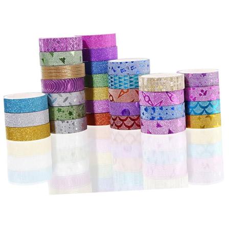 Imagem de Fita Adesiva Decorada Washi Tape Gliter 5 Core Brw