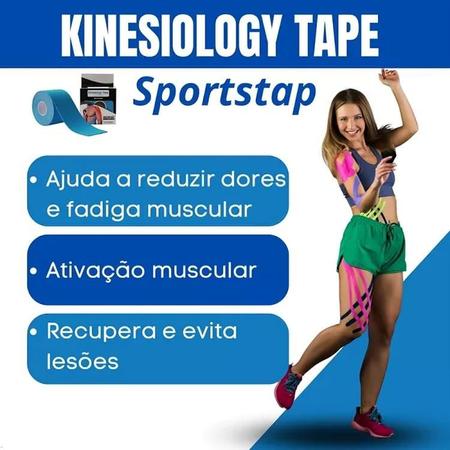 Fita Adesiva Kinesio Taping Fisioterapia Muscular Bandagem 5 Metros -  Bandagem Elástica / Fita de Kinésio - Magazine Luiza