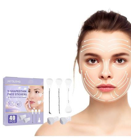 Imagem de Fita adesiva levantamento facial instantâneo anti rugas 40pc