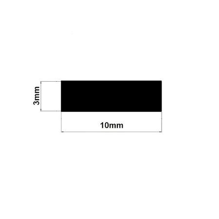 Imagem de Fita Adesiva Preta Espuma de Vedação Fresta 03x10mm 10mt