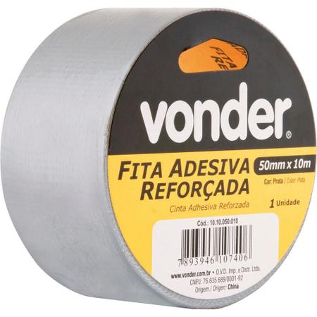 Imagem de Fita adesiva reforçada silver tape 50mmx25m prata - Vonder
