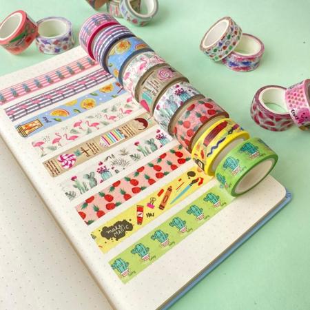 Fita Adesiva Washi Tape - Nature 15MM X 5M - BRW Imagem de Fita Adesiva Washi Tape - Nature 15MM X 5M - BRW