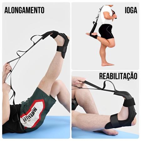 Imagem de Fita Alongamento Para Pernas Pés Pilates Yoga E Fisioterapia FAIXA funcional