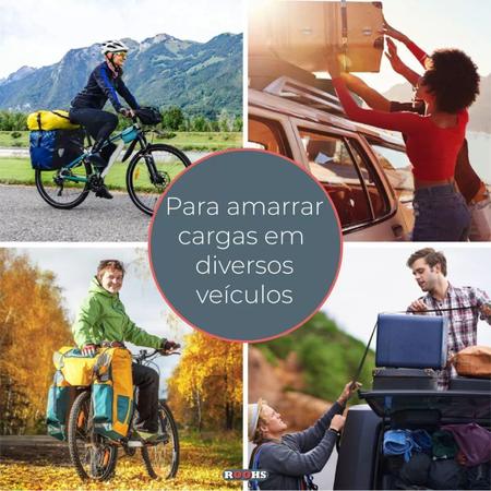 Imagem de Fita Amarração De Carga Bike Bicicletas Bagageiros Laranja
