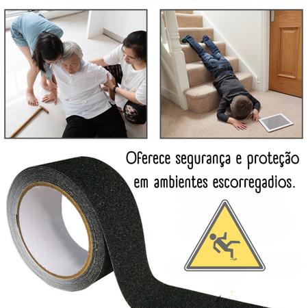 Imagem de Fita Antiderrapante Autocolante Para Piso Escada 5m X 5cm