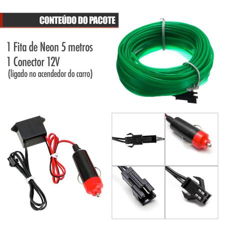 Imagem de Fita Barra Led P/ Painel Verde Escuro Fiat Toro 2016 2017 2018 2019 2020 Interna Cortesia Ambiente Top