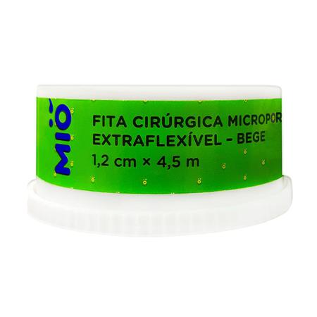 Imagem de Fita Cirúrgica Microporosa Mió Extra Flexível Bege 1,2cm X 4,5m 1 Unidade