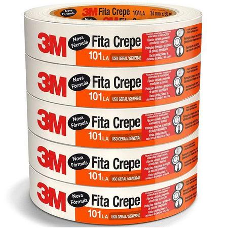 Imagem de Fita Crepe 24MM X 50M 3M 101LA 5 Rolos