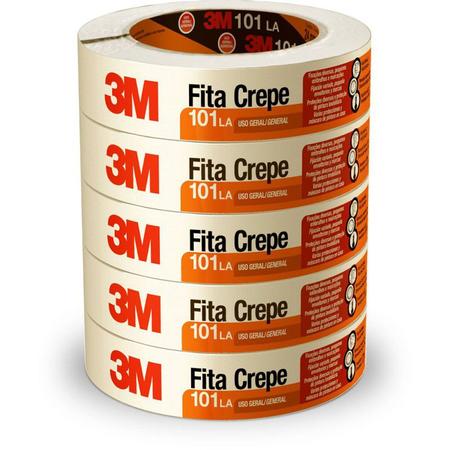 Imagem de Fita Crepe 24X50m 101LA 3M 5 Rolos