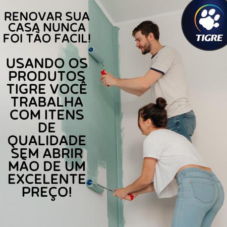 Imagem de Fita Crepe Tigre Uso Geral 18mmx50mt Fita Crepe Para Pintura Profissional ou Uso Escolar Branca Fina.