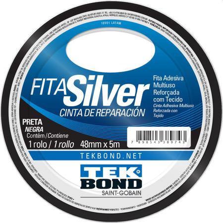 Imagem de Fita De Alta Resistencia Silver Preta 48Mmx5M