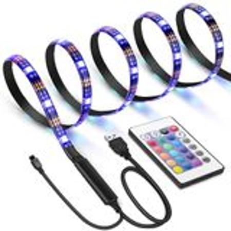 Imagem de Fita de LEd Colorida RGB 5050 3M Com Controle 16 Cores USB Decoração