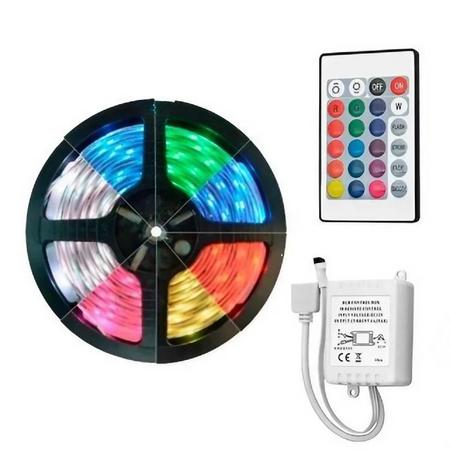 Imagem de Fita De Led Rgb Colorida 5 Metros 5050 Central E Fonte 12V