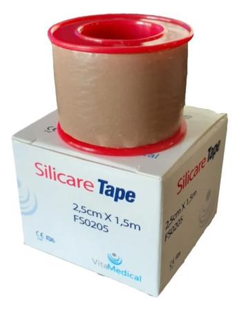Imagem de Fita De Silicone (Para Cicatrizes e Queloides) Silicare Tape 2,5cm x 1,5M- Vita Medical