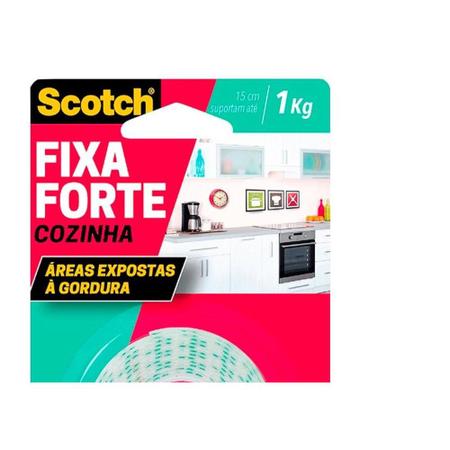 Imagem de Fita Dupla Face 3M Fixa Forte Cozinha 24Mm X 1,5M - 700G