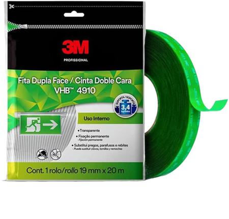 Imagem de FITA DUPLA FACE 3M VHB 4910 12mm x 20 m