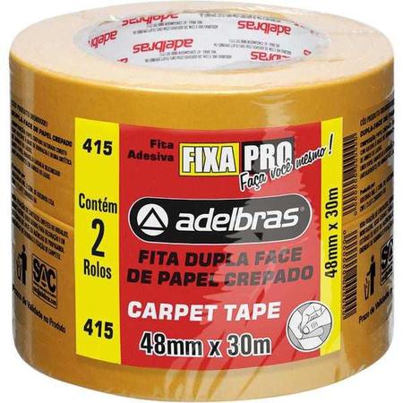 Imagem de Fita Dupla Face Carpet Tape 48mmx30m Adelbras Pct.c/02 