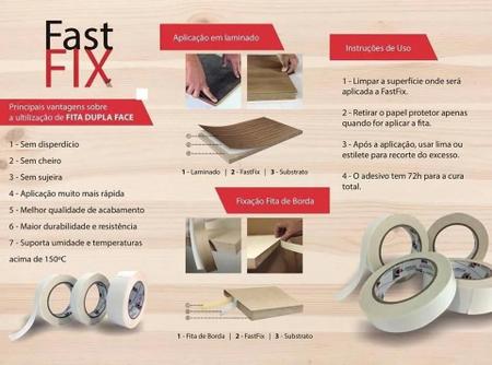 Imagem de Fita Dupla Face Fast Fix Colar Fita De Borda 22Mm X 10Mt