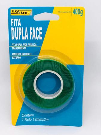 Imagem de Fita Dupla Face Transparente Acrílica Fixa-Fácil 12 mm x 2 m