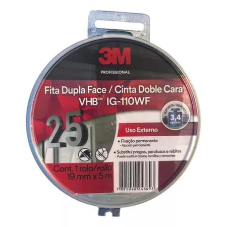 Imagem de Fita Dupla Face Vhb Uso Externo Estojo Ig-110wf 19mm X 5m