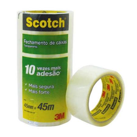 Imagem de Fita Empacotamento Scotch 45x45 Transparente - 3M