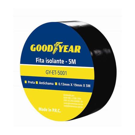 Fita Isolante 05Mx19mm Goodyear Pacote Com 10Un Imagem de Fita Isolante 05Mx19mm Goodyear Pacote Com 10Un