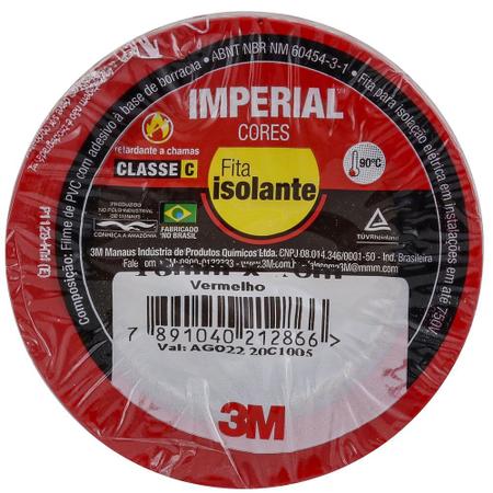 Imagem de Fita Isolante 3M Imperial Vermelha 18mm x 10metros