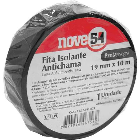 Imagem de Fita Isolante Antichama 10un 19mm x 10m - Nove54