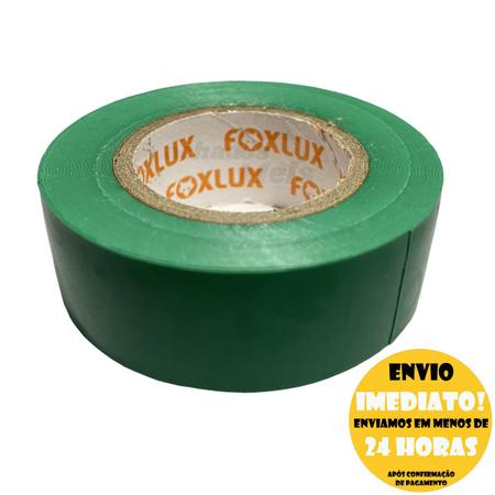 Imagem de Fita Isolante Colorida Foxlux Pvc Antichama 19mm X 10 Metros
