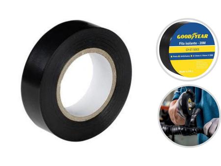 Fita Isolante Goodyear 20m Anti-chama Imagem de Fita Isolante Goodyear 20m Anti-chama